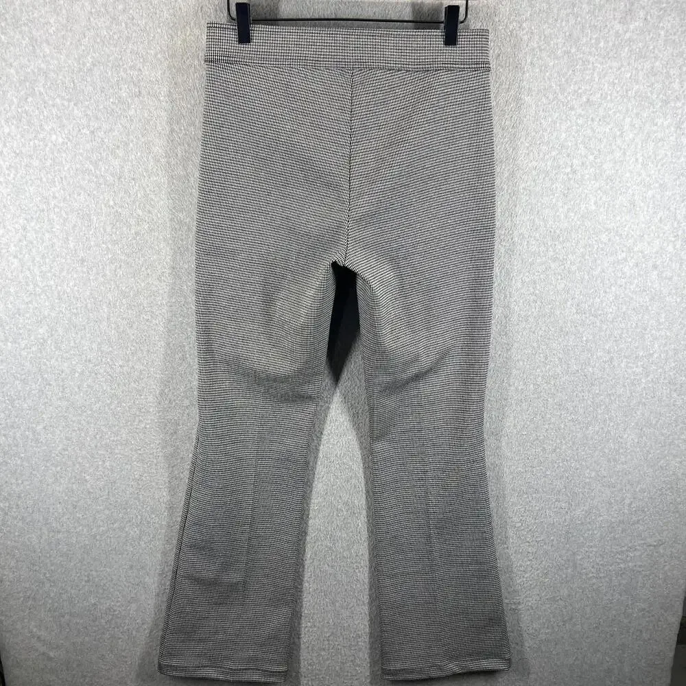 LOFT Womens S Bootcut Fit Black White Houndstooth Dress Pants Pull On‎ 30x32 NWT